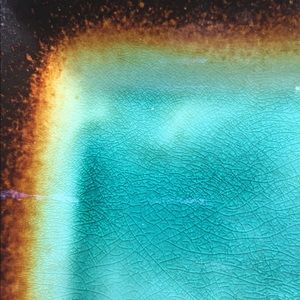 Jade crackle salad plates and mugs